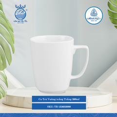 Ca Vuông Vuông Trắng 360ml ML I Sứ TB 153635000