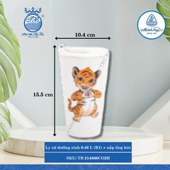 Ly Giữ Nhiệt Có Nắp, Ống Hút Dưỡng Sinh Hổ Yêu Thương Ø: 10.4cm 480ml Cao: 15.5cm ML I Sứ TB 214888CO2H