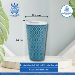 Ly Giữ Nhiệt Có Nắp, Ống Hút Dưỡng Sinh Indigo (LTA) Ø: 10.4cm 480ml Cao: 15.5cm ML I Sứ TB 214888LTAH