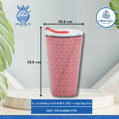 Ly Giữ Nhiệt Có Nắp, Ống Hút Dưỡng Sinh Red Karakusa (LTF) Ø: 10.4cm 480ml Cao: 15.5cm ML I Sứ TB 214888LTFH