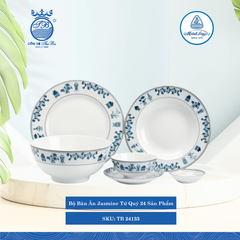 Bộ Đồ Ăn 24 Sản Phẩm Jasmine Tứ Quý ML I Sứ TB 24133