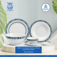 Bộ Đồ Ăn 24 Sản Phẩm Jasmine Phước Lộc Thọ ML I Sứ TB 24139