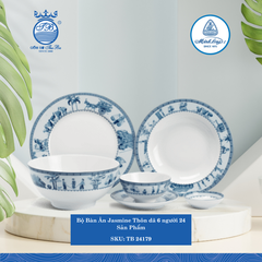 Bộ Đồ Ăn 24 Sản Phẩm Jasmine Thôn Dã ML I Sứ TB 24179
