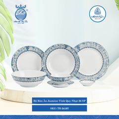 Bộ Đồ Ăn 24 Sản Phẩm Jasmine Vinh Quy Nhạt ML I Sứ TB 24197