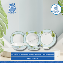 Bộ Đồ Ăn 24 Sản Phẩm Jasmine Tích Tuyết Thảo ML I Sứ TB 24314