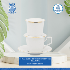 Bộ Phin Cà Phê Misc Assortment Chỉ Vàng 170ml ML I Sứ TB 27071501403