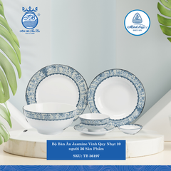 Bộ Đồ Ăn 36 Sản Phẩm Jasmine Vinh Quy Nhạt ML I Sứ TB 36197
