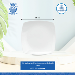 Dĩa Vuông Ảo Misc Assortment Trắng (Nhiều Size) ML I Sứ