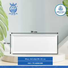 Khay Chữ Nhật Misc Assortment Trắng Dài:50cm Rộng: 21cm Cao: 2cm ML I Sứ Rectangular Tray TB 465001000
