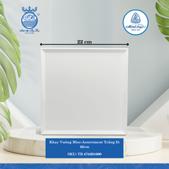 Khay Vuông Misc Assortment Trắng Dài:42cm Rộng: 42cm ML I Sứ Square Tray TB 474201000