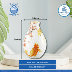 Bình Hoa Cá Chép Ø: 18cm Cao: 29cm ML I Sứ Bình Hoa Flower Vase TB 502534297