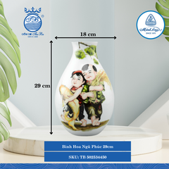 Bình Hoa Ngũ Phúc Ø: 18cm Cao: 29cm ML I Sứ Bình Hoa Flower Vase TB 502534450