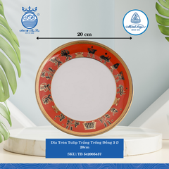 Dĩa Tròn Tulip Trống Đồng 3 (Nhiều Size) ML I Sứ