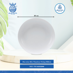 Dĩa Tròn Timeless Trắng (Nhiều Size) ML I Sứ