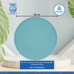 Dĩa Tròn Timeless Màu Xanh Dương (Nhiều Size) ML I Sứ