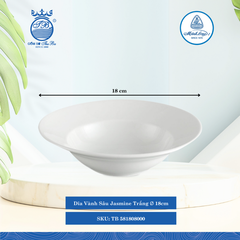 Dĩa Vành Sâu Jasmine Trắng (Nhiều Size) ML I Sứ
