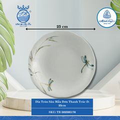 Dĩa Tròn Sâu Mẫu Đơn Thanh Trúc Ø: 25cm ML I Sứ TB 582595176