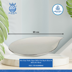 Dĩa Giọt Nước Ngọc Biển Chỉ Bạch Kim Dài:23.5cm Rộng: 15.7cm ML I Sứ TB 612303043