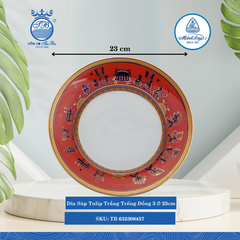 Dĩa Súp Tulip Trống Đồng 3 Ø: 23cm Cao: 4cm ML I Sứ Soup Plate TB 632308457