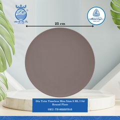 Dĩa Tròn Timeless Màu Xám 3 (Nhiều Size) ML I Sứ