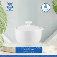 Thố Cá Nhân Tròn Cao Có Nắp Misc Assortment Trắng 350ml ML I Sứ TB 663524000