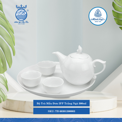Bộ Trà Mẫu Đơn Trắng ngà (Nhiều Size) ML I Sứ