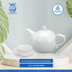 Bộ Trà Mẫu Đơn Trắng ngà (Nhiều Size) ML I Sứ