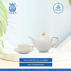 Bộ Trà Sen Chỉ Vàng 700ml ML I Sứ Tea Set TB 68701401403