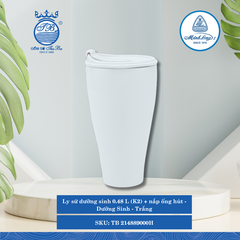 Ly Sứ Có Nắp + Ống Hút Dưỡng Sinh Trắng (Nhiều Loại) ML I Sứ