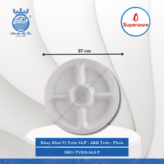 Khay Khai Vị Tròn J&K Trơn Plain (Nhiều Size) Superware Nhựa