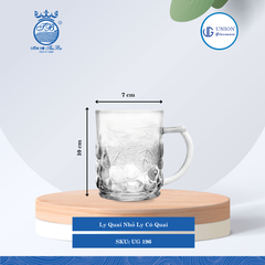 Ly Quai Nho Ø: 11.2cm ØĐáy: 7cm 310ml Cao: 10cm 6 lố/Thùng 6 c/Hộp 25Gr. Thủy Tinh UG 196