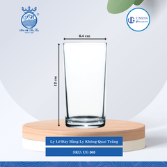 Ly Lỡ Đáy Bằng Ø: 6.4cm ØĐáy: 5.6cm 255ml Cao: 12cm 6 lố/Thùng 6 c/Hộp 17Gr. Thủy Tinh UG 305