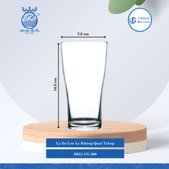 Ly Eo Loe Ø: 7.5cm ØĐáy: 5.3cm 375ml Cao: 14.5cm 6 lố/Thùng 6 c/Hộp 21Gr. Thủy Tinh UG 320