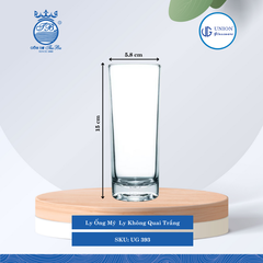 Ly Ống Mỹ Ø: 5.8cm ØĐáy: 5.1cm 260ml Cao: 15cm 6 lố/Thùng 6 c/Hộp 23Gr. Thủy Tinh UG 393