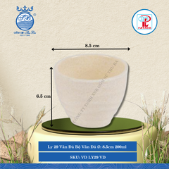 Ly 29 Vân Đá Bộ Vân Đá Ø: 8.5cm 200ml Cao: 6.5cm Fataco Nhựa VD LY29 VD