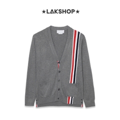 Áo T.B Grey Intarsia RWB Stripe Cardigan