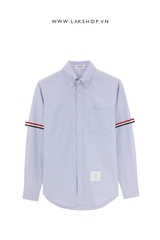 Th0m Br0wne Blue Cotton Oxford Grosgrain Armband Shirt