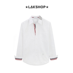 Áo TB 4-Bar Neck with Stripe Oxford Shirt