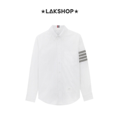 Áo TB 4-Bar Stripe In White Oxford Shirt