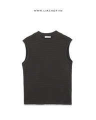 Áo Embossed Horizontal Stripes Grey Tanktop cx4