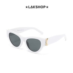 Kính Sajnt Laurent Y.S.L Cat's Eye Sunglasses in White