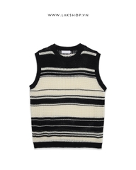 Áo Black & White Knit Stripe Tanktop