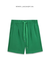 Green Lace Tied-waist Short   cx2