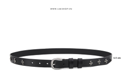 Thắt Lưng Black Cross Leather Belt (2,5 cm)