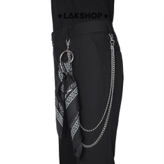 Xích Paisley Bandana with Double Layer Metal Keychain