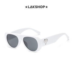 Kính Palm Sierra Round-Frame Sunglasses in White