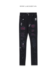 Amjri Paint Splatter Flare Jeans