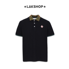 Áo Casa Laurel Pique Polo In Black