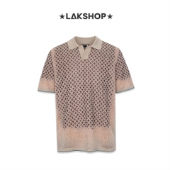 Áo Urban Revivo Monogram Brown Polo