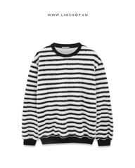 Áo Oversized Striped Fur Sweatshirt cs2